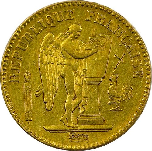 France monnaie 20 francs - monnaie, or,