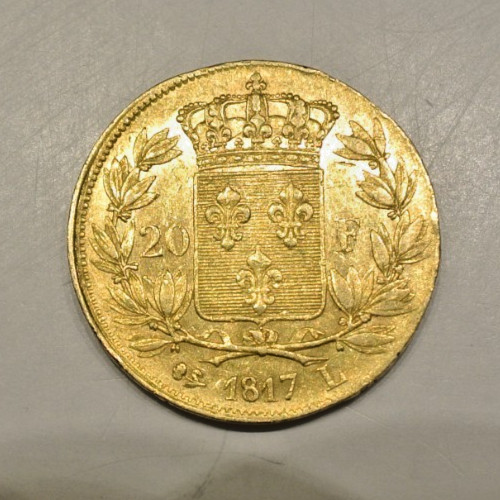 Louis xviii francs gold - louis,