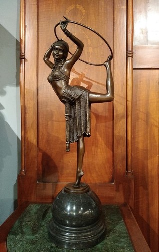 Statua donna bronzo danzatrice - statua,