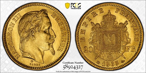 Napoléon iii francs or - iii, 20