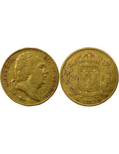 France louis xviii 20 - louis, francs