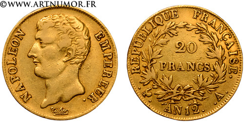 Napoléon empereur 20 francs - napoléon,