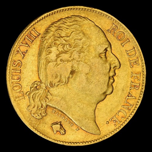 Louis xviii francs 1824 - francs, or